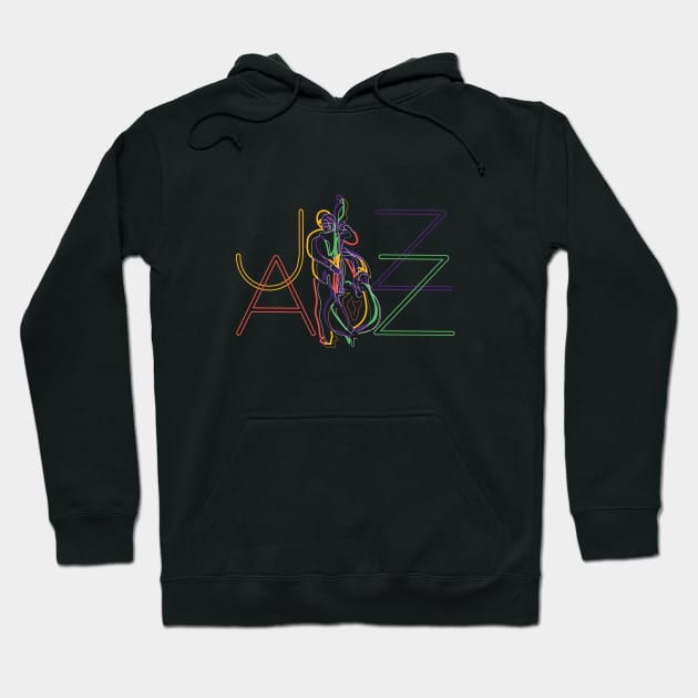Abstract Colorful Bass Musician Hoodie by jazzworldquest
